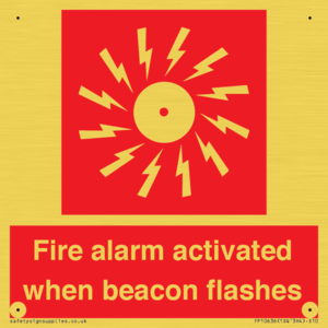 Fire alarm activated when beacon flashes